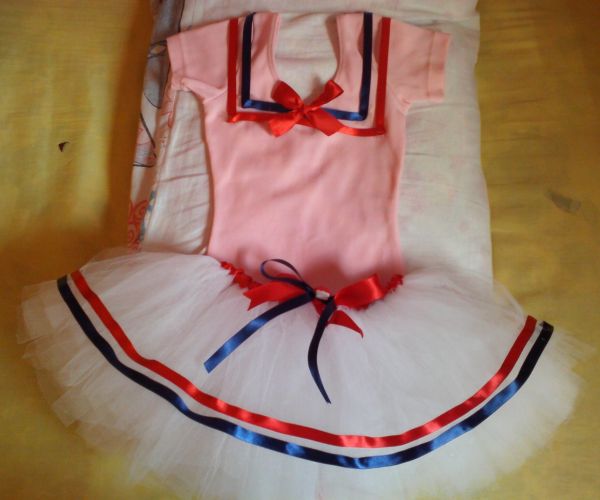 ♥ Fantasia Patati - Saia de Tule + Collant(Branco ou Rosa)♥